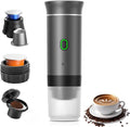 Merkloos / Sans marque Koffiemachines - Koffiezetapparaat - Draagbaar Koffiezetapparaat - Koffiemolen - Compact koffiezetapparaat - Miniatuur draagbaar espressoapparaat - Elektrisch reiskoffiezetapparaat met verwarming - Van 60 ml - Voor wandelen - G