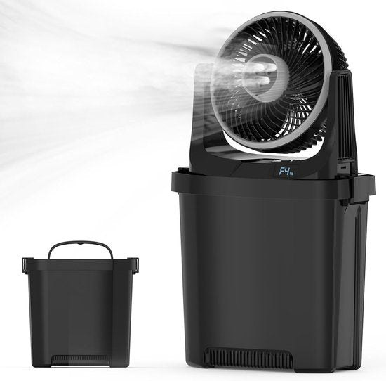 Merkloos / Sans marque Draagbare luchtkoel ventilator – Mini aircooler met verneveling – Koelen  bevochtigen – Stil en compact – Ideaal voor slaapkamer, bureau  reizen