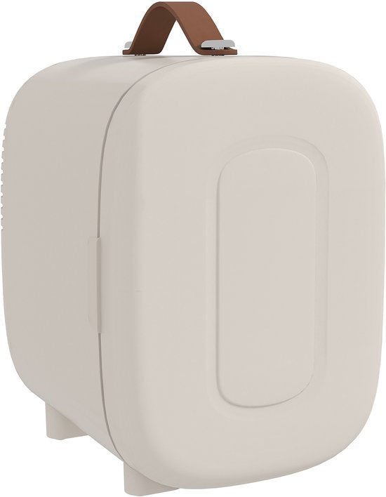 Merkloos / Sans marque Mini Koelkast - Skincare Koelkast - Koelen - Verwarmen - 4 Liter - Slaapkamer En Cosmetica - 20,3x26,3x28 cm - Crèmewit