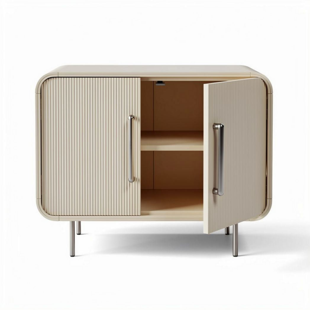 Dressoir met open en gesloten compartimenten van MDF in beige 60 x 40 x 50cm