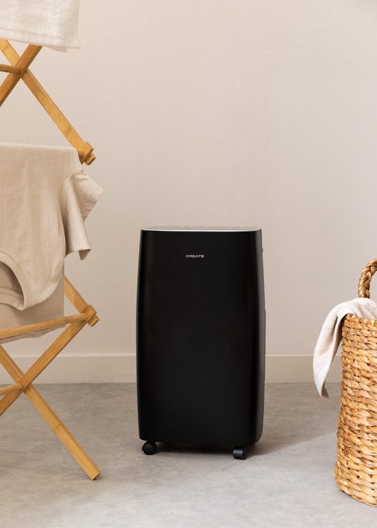 ‎CREATE CREATE - Dehumidifier - 2 ontvochtigingsstanden - 24 uur programmeerbare timer - Zwart - DRYPLUS XL-CUBIC(Zwart)