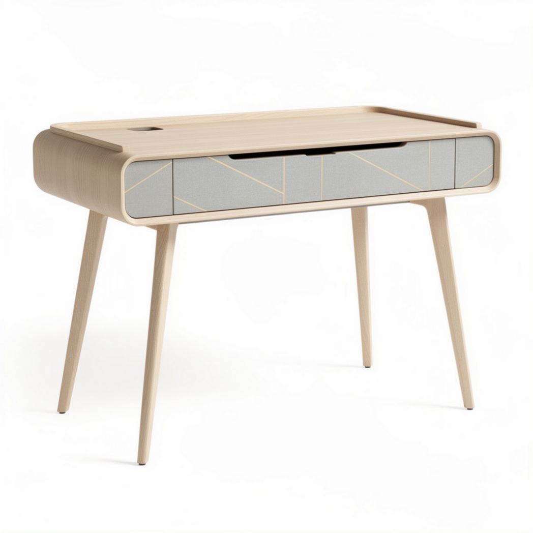 Houten bureau met lades en een afmeting van 100 x 50 x 75cm