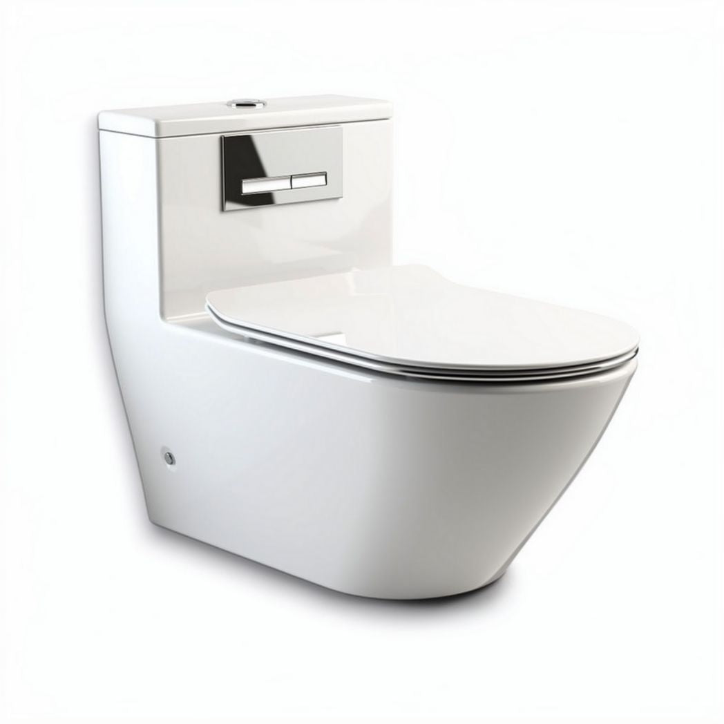 Hangtoilet met zacht sluitende deksel en wandmontage in wit 80 x 40 x 35cm