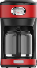 Westinghouse Retro Filter-koffiezetapparaat – Filterkoffie – Herbruikbaar Filter – 1,25L – 10 Koppen – 1000W – Rood(Rood)