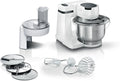 Bosch MUM Serie 2 - MUMS2EW01 - Keukenmachine - 700W - 3,8L - 3 Snijschijven - Wit(Wit， RVS/Kloppers/garde， Kneedhaak， Snij- en raspschijven)
