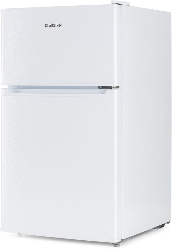 Klarstein Koelkast Big Daddy - met vriesvak, koel-vriescombinatie, stille koelkast, LED, 87 liter: 61 liter koelgedeelte en 26 liter vriesgedeelte, wit - Vrijstaand - Compact - Mini Fridge - Compact Koelkast - Kleine Koelkast