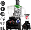 TurboTronic FP900 Foodprocessor - 8-in-1 Keukenmachine - 3 Liter - Zwart(Zwart)
