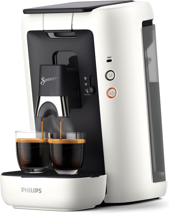 Philips Senseo Maestro Koffiepadmachine CSA260/10 - Keuze uit 1 of 2 Kopjes - Instelbare Intensiteit - Automatische Uitschakeling - Groot Waterreservoir - Wit(Wit mat)