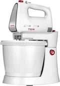 MPM - Mixer met Mengkom 3 Liter - Handmixer - Keukenmixer - Blender - 750W(Wit)