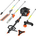 FUXTEC FX-MT152E Benzine Multitool 5-in-1 – Bosmaaier, Kettingzaag, Heggenschaar, Stokzaag  1m Verlengstuk – 52cc 2-takt – Inclusief draaggordel