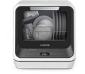 Klarstein Vaatwasser Amazonia Mini - Compact Aanrechtblad, 7 Programma's, 5L Tank of Directe Aansluiting, Energie-efficiëntieklasse D, Stil 58dB, Digitaal Display, Draagbaar Tafelblad voor Kleine Keukens, Zwart - Dishwasher(Zwart)