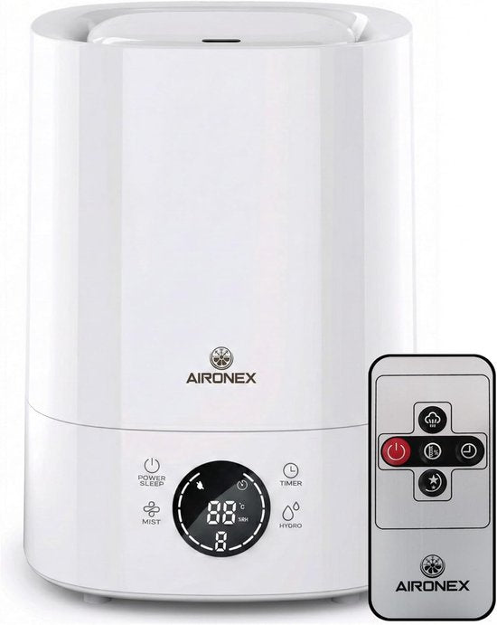 MELVRA Luchtbevochtiger - Ultrasone Luchtbevochtiger 6L - Top-Fill Luchtbevochtiger voor Slaapkamer, Woonkamer, Babykamer  Kantoor - Vochtiger met Geurdiffuser voor Etherische Olie - Grote Watertank - Stille Bevochtiger  Aroma Diffuser
