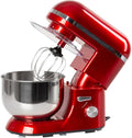 Klarstein keukenmachine, Knetmaschine met 5L kom, 2000W Profi keukenmachine met Knethaken en Schneebesen, Universal keukenmachine met 6 standen, Teigmaschine zum roeren, Kneten en Aufschlagen - Keukenmachine,2L 1800W - voor Keuken - Garde(Rood)