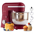 Gatson 1500W Keukenmachine - 10 Snelheden - 5L Mengkom - Dubbele Handvat - Keukenrobot - Keukenmixer - Foodprocessor(Rood)